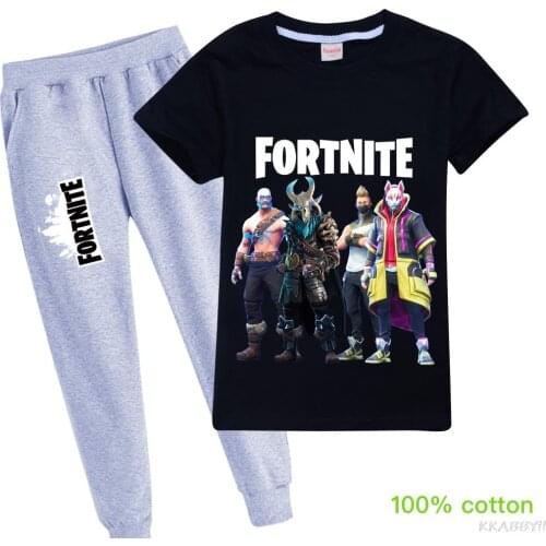 Fortnite Children T Shirt trousers suits Funny Design Game Tshirt Kids Spring Summer t shirts pants suit clothing
