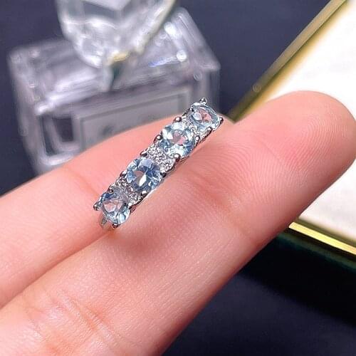 Womens thread Ring 925 Silver lady Topaz Ring Simple Beautiful girl Gift Jewelry