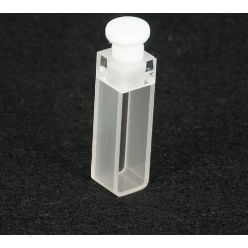 10mm Path Length JGS1 Quartz Fluorescence Cell With Stopper For Uv Spectrometer