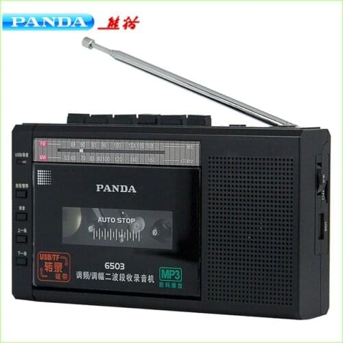 PANDA 6503 Recorder Tape Transfer Built-in Microphone a key Recording U disk TF Card Play Rec FM WM Radio