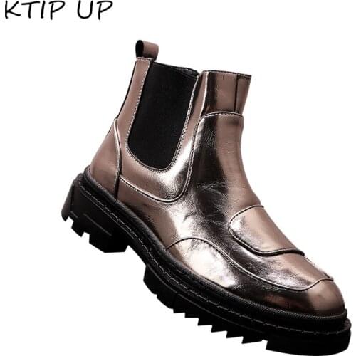 Spring Autumn New Men Boots for Men Fashion Platform Chelsea Leather Boots Luxury Brand Casual Winter Shoes Mens Shoes