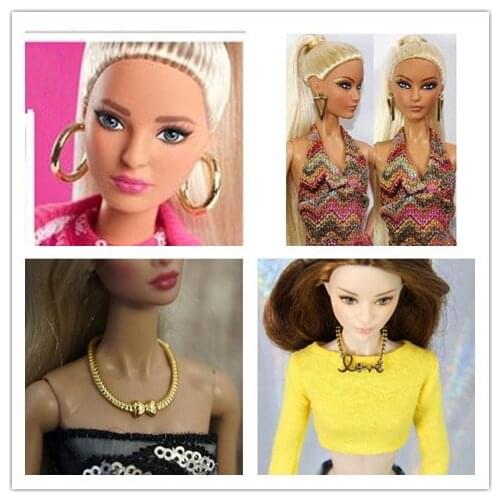 Original Babi Doll Crown Hair Bangs Earings Bracelets Necklace Bags Hats Labtop for Fashion 1/6 ST/FR/BABI Dolls Accessories