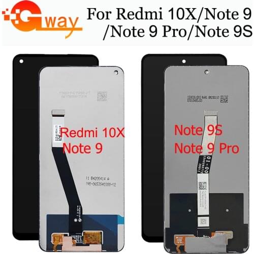 Original LCD For Xiaomi Redmi Note 9 Pro 10X LCD Display Touch Digitizer Screen For Xiaomi Note 9s Note9 LCD Screen + Frame