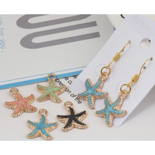 19x15mm Colorful Drop Oil Zinc Alloy Pendant Enamel Seashell Small Charms Pendant For DIY Craft Earring Bracelet Bijoux Gift