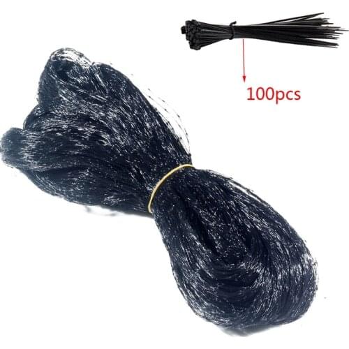 Fence Netting 16 x 39 Feet Bird Netting with 100pcs Cable Ties Anti Bird Deer Protection Net Reusable Garden Netting for Plants