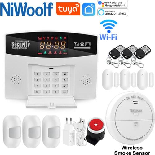 Wifi PSTN GSM Alarm System Compatible With 433MHz Wireless /Wired Detectors Door Sensor Alarm Smart Home Relay Output Phone APP