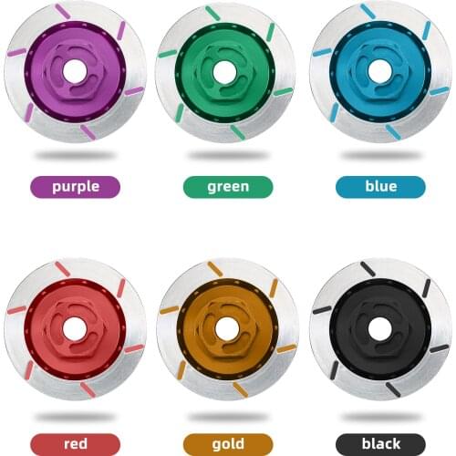 4PCS Simulation Aluminium Alloy Brake Plate Brake Discs 12mm Wheel Hex for Traxxas HSP 94123 94122 D4 CS 1/10 RC Car