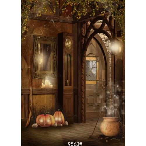Evil Pumpkins Indoor Photographic Backgrounds For Halloween Customized Vinyl Photography Backdrops for Photo Studio