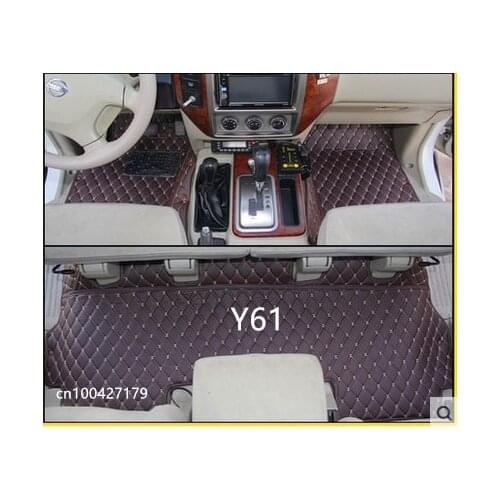 High quality! Special car floor mats for Nissan Patrol Y61 5 seats 2010-1997 waterproof carpets for Patrol 2007,Free shipping