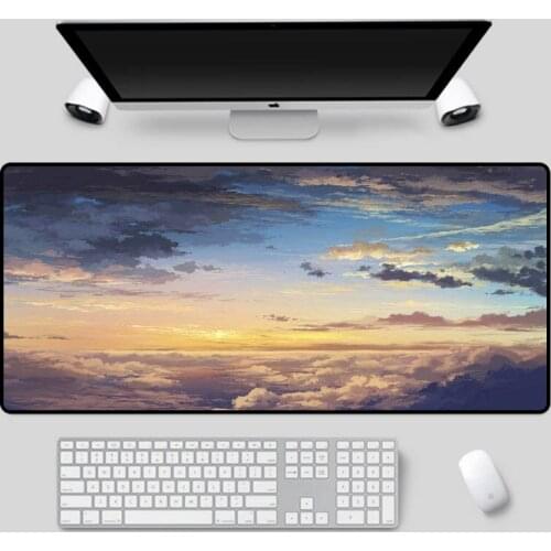 XGZ Exquisite Big size mouse pad beautiful sky pattern table pad computer notebook office gaming keyboard pad
