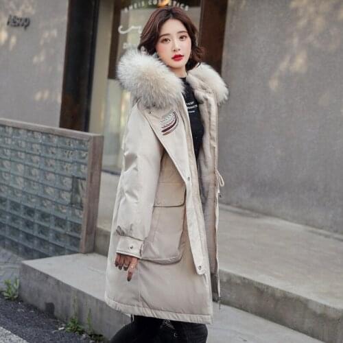 Beardon New Thick Warm Winter Coat Women Winter Jacket Fur Liner Hooded Female Long Parkas Snow Wear Padded Clothes Plus Size