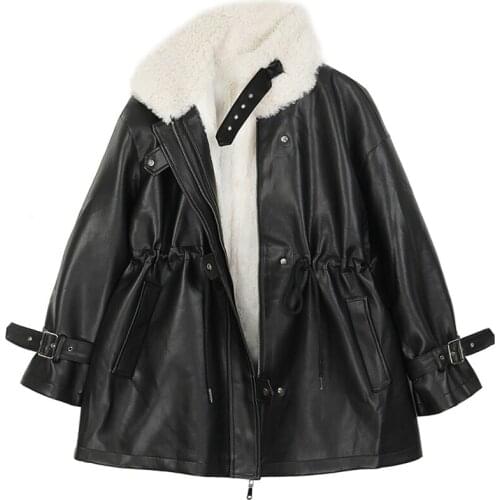 Womens thick woolen coat womens mid-length autumn and winter new style Korean loose woolen coat