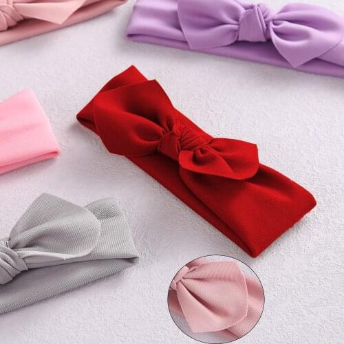 1Pcs Cotton Bow Baby Headband Solid Color Girls Kids Twist Bowknot Hairband Baby Girl Headwear Hair Accessories Baby Gifts