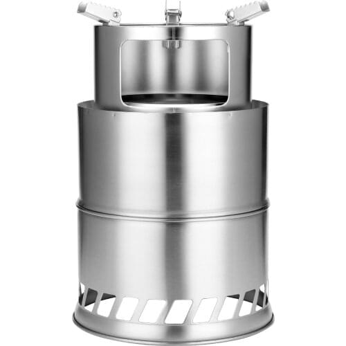 20x30.5cm Large Camping Wood Stove Split Portable Stainless Steel Firewood stove outdoor Hiking Camping supplies tourist burner