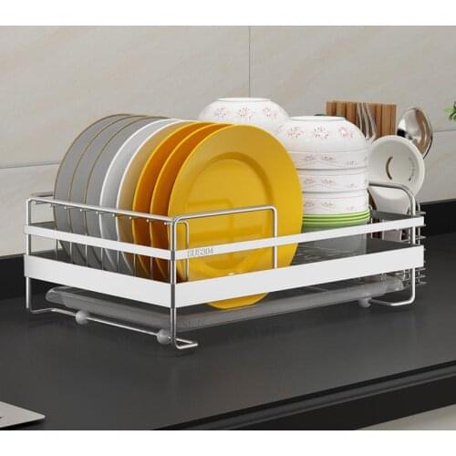304 Stainless Steel Kitchen Utensils Storage Rack Single Layer Dish Rack Put Dishes Storage Rack Dry Dish Rack Drain Rack