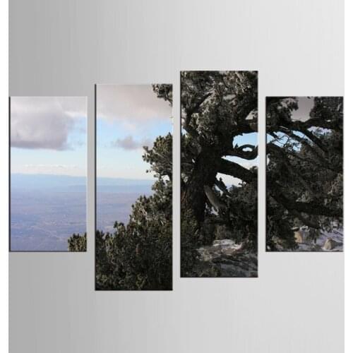 4 Pieces/set Coastal Trees Wall Art For Wall Decor Home Decoration Picture Paint on Canvas Print Canvas Painting Unframed