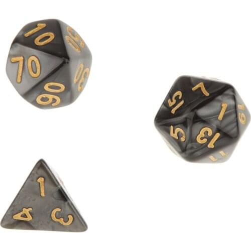 7PCS Polyhedral Dice for DND Dice Casino Games+Dice Cup