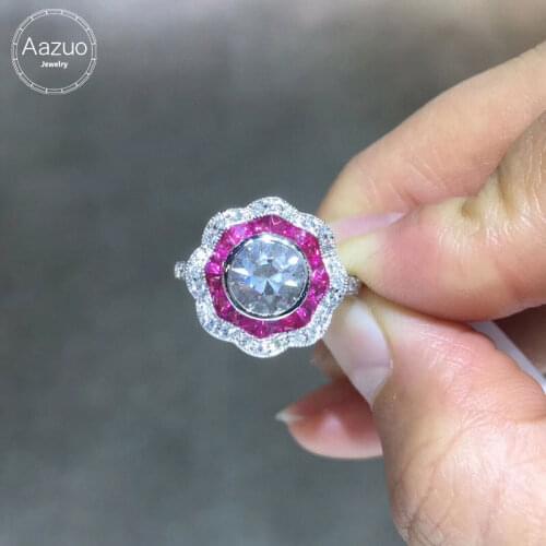 Кольца с полудрагоценными камнями Aazuo China At AliExpress