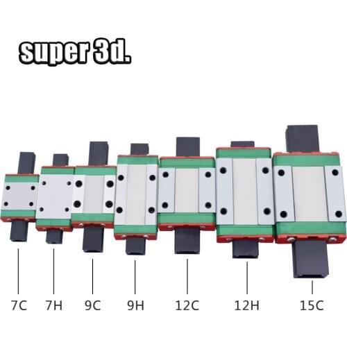 2pcs MGN12C MGN12H linear bearing sliding block For MGN12C 12mm linear guide 3D Printer CNC XYZ DIY Parts