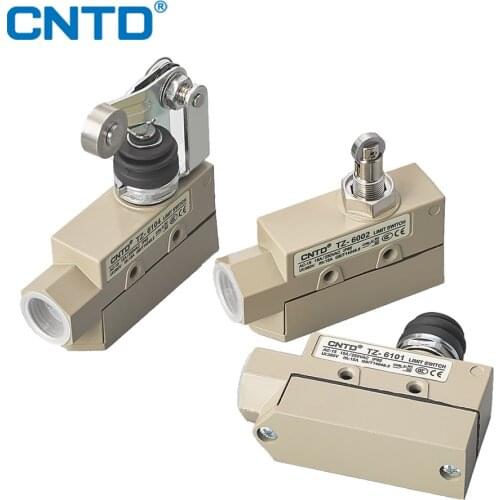 CNTD Sealed Limit switch NO NC 380V metal roller head travel switch IP65 waterproof TZ-6001 TZ-6002 TZ-6101 TZ-6102 TZ-6104