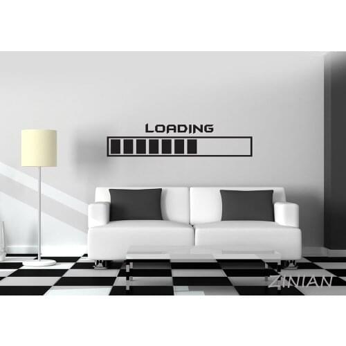 Gamer Vinyl Wall Decal Gaming Loading Joystick Room Decor Wall Stickers Home Design Wall Tattoo Creative Removable Mural Z568