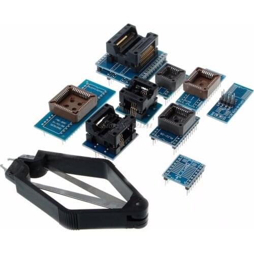 10 Programmer Adapters Sockets Kit For TL866CS TL866A with IC Extractor Dropship&Whosale