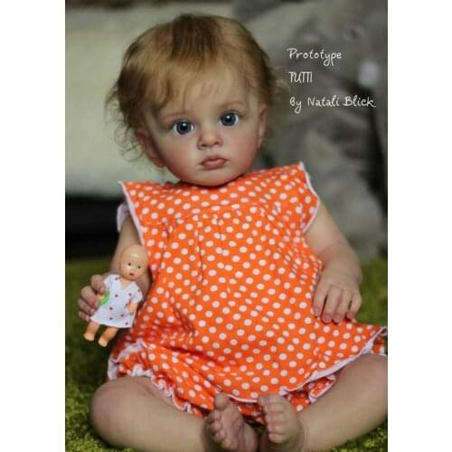 NPK 23inch Tutti Reborn Doll Kit with COA Rare Limited Sold out Edition Cute Baby DIY unfinished Doll Parts