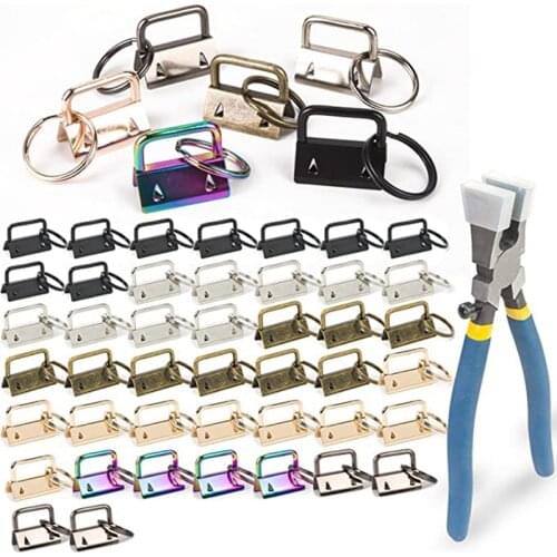 Hot YO-Key Fob Hardware,Made of Metal Keychain Kit,Key Chain Making Tools,Suitable for All Kinds of Bags,Lanyard,Key Making