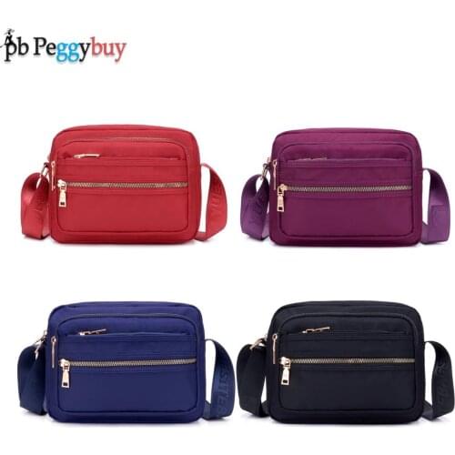 Fashion Women Solid Color Shoulder Messenger Crossbody Bag Casual Ladies Multi LayersBag Casual Multi Layers Small Handbags