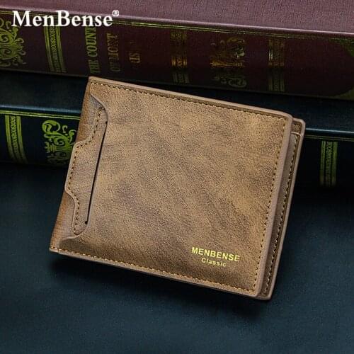 MENS Wallet Short Fashion Casual Mens Bag Card Bit More Draw Card Short MENS Wallet