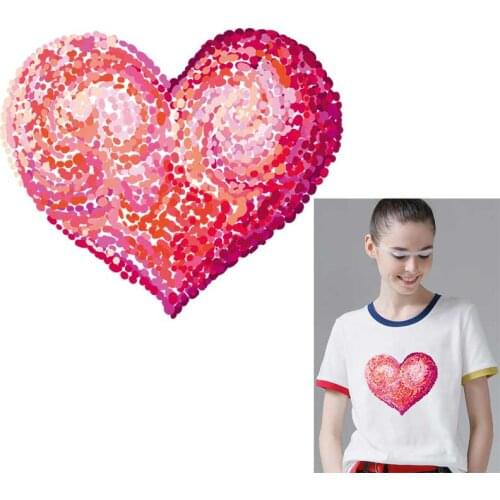 Love heart Patches For Clothes Heat Transfer For Clothing Thermal Stickers Flower Animal Patches Iron On Transfer On clothes