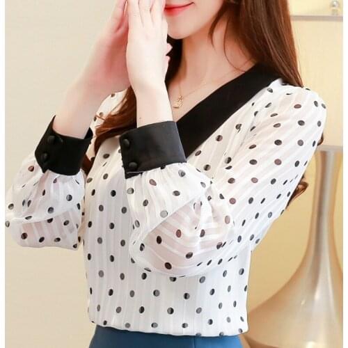 Outono de 2019 Nova Moda Casual Mulheres Blusa Mulheres Roupas Soltas de Manga Comprida Peter Pan Collar Doce Listras