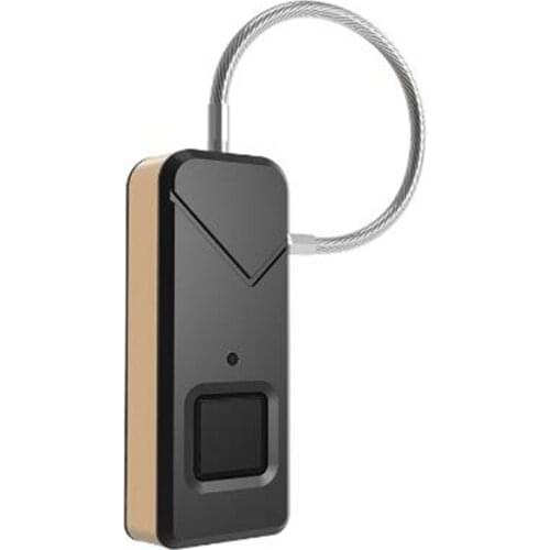 Rechargeable Smart Lock Keyless Fingerprint Lock IP65 Waterproof Anti-Theft Security Padlock Door Luggage Case Lock