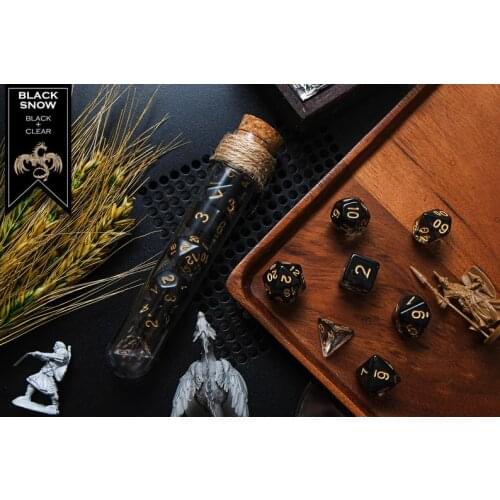 Running Group Dice COC Running Group Cthulhu Running Group DND Dice TRPG Dice Acrylic Resin Dice Cruise-Black Snow