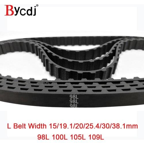 Trapezoid L Timing belt C=98/100/105/109 Width 12.7/15/19.1/20/25.4/30mm rubber Synchronous Belt Teeth 26 27 28 29 pitch=9.525mm