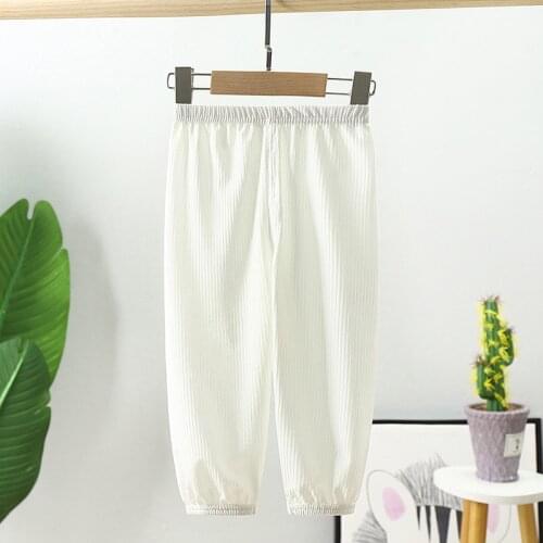 New Retail Sale Pants For 2-8 Years Old Solid Boys Girls Casual Sport Pants Jogging Enfant Anti-mosquito Kids Children Trousers