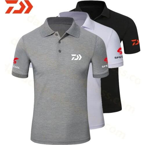 2019 Summer Sunscreen Fishing Lapel POLO Shirt Anti-UV DAWA Fishing Short Sleeve Shirt Fishing Lapel POLO Shirt Fishing Clothing