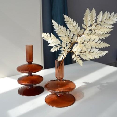 Nordic Vase for Party Table Centerpieces Nordic Flower Vase Ornaments Hydroponics Plants Vases Home Decor Glass Candle Holder