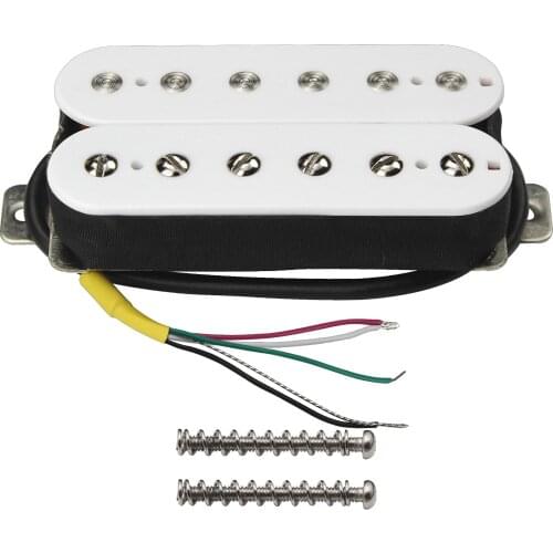 FLEOR Alnico 5 Humbucker Pickup Guitar Bridge Pickup White For Electric Guitar Parts