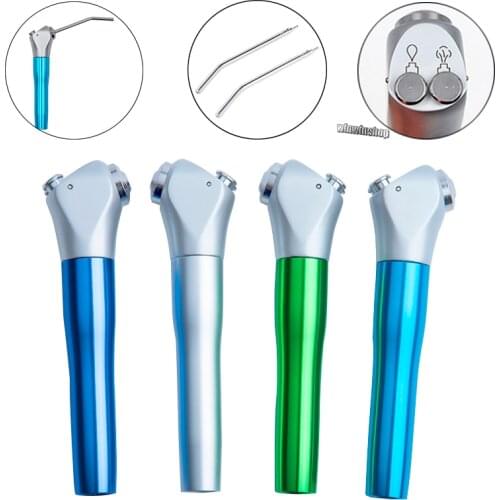 1 Set Dental Air Water Spray Triple 3 Way Syringe Handpiece + 2 Nozzles Tips Tubes For Dental Lab Blue/green Available