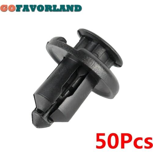 50Pcs Bumper Clips 10mm Push Fender Flare Fastener Plastic Rivet Retainer Clips Replace 91503-SZ3-003 For Honda Acura