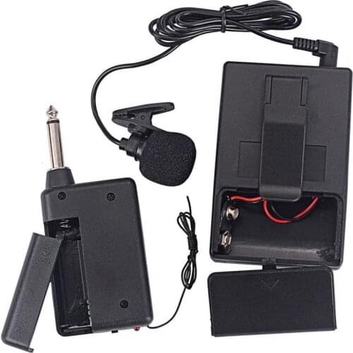 Wireless Receiver Lapel Collar Clip Mini Mic System Microphone