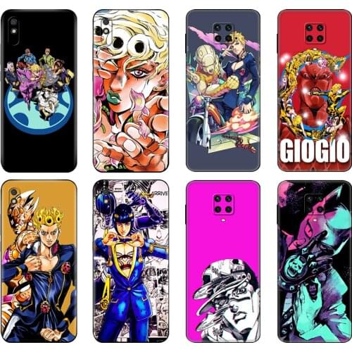 Black tpu Case For Xiaomi Redmi 7A 8 8A 9 9A 9C Case Redmi Note 8T 8 Pro Note9 9S 9Pro Case JOJO 39 s Bizarre Adventure Japanese