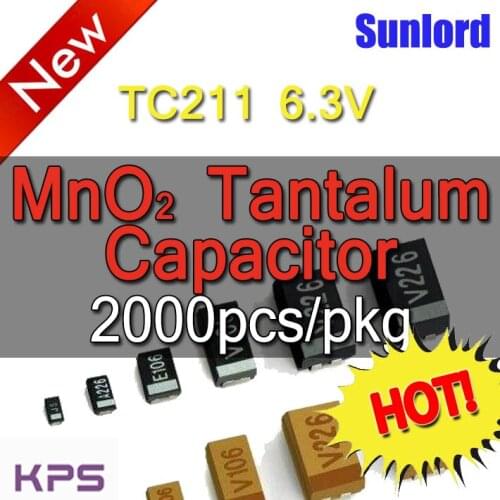 TC211A 6.3/10/16V Chip Solid MnO2 Tantalum Capacitors Communication Consumer electronics Instruments Medical 5G Industrial
