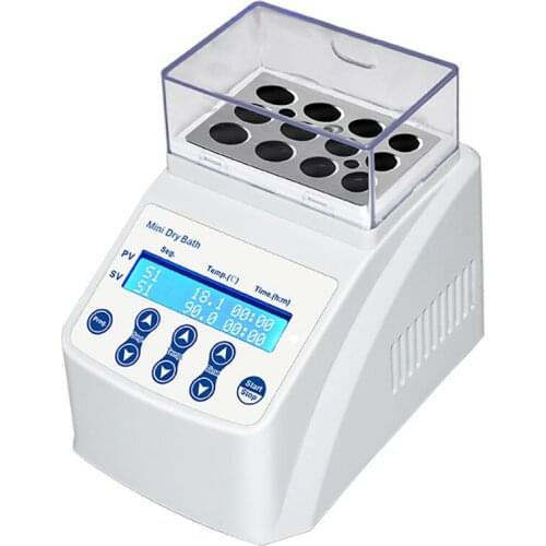 Digital Mini Heating Dry Bath Handheld Portable Thermostatic Lab Metal Dry Bath Incubator with Block Laboratory Tube Heater