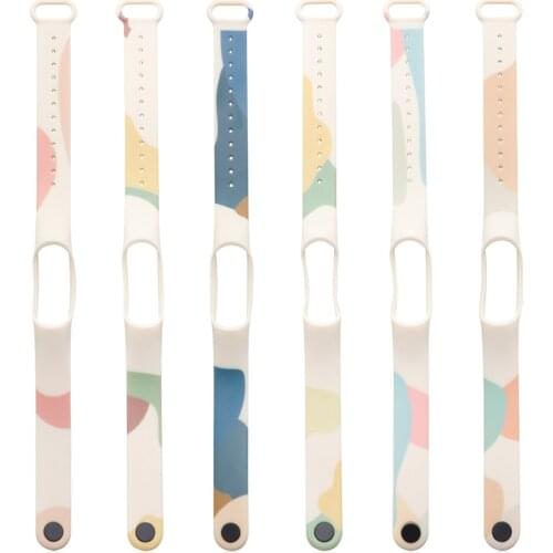 For Mi Band 3 4 5 6 Colorful Sport Silicone Watch Wrist Bracelet For Miband Wristband Accessories Bracelet Smart Watch Accessory