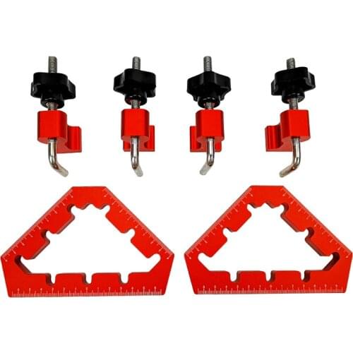 Woodworking 45/90 Degrees Auxiliary Fixture Splicing Board Positioning Panel Fixed Clip Carpenters Square Ruler Height Gauge