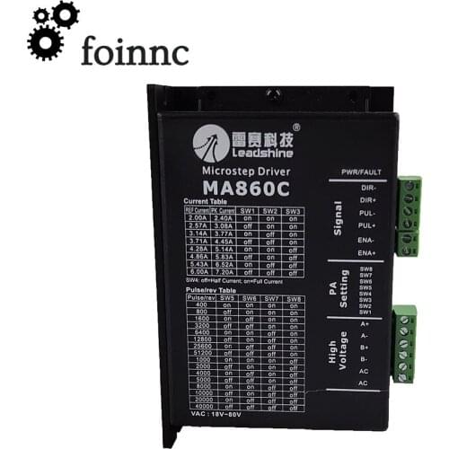 Leadshine nema34 stepper motor driver MA860C 2-phase voltage 18-80VAC current 2.4-7.2A Cnc laser engraving machine