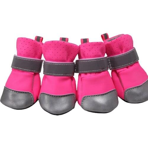Breathable Pet Shoes For Dogs Waterproof Dog Cat Shoes Reflective Soft Non-slip Bottom Boots For Small Breeds Paw Protecters