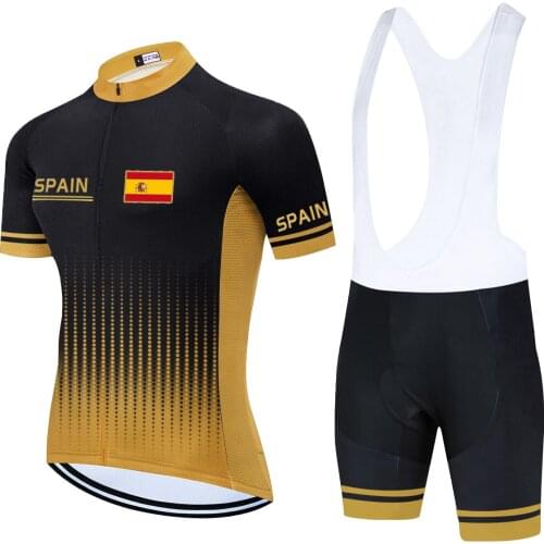 Spain National Team Cycling Jersey Clothing Bike Pants Sportswear MTB Ropa Ciclismo Mens Summer BICYCLING Maillot Culotte Wear